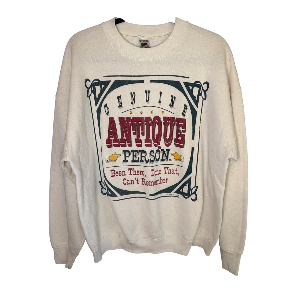 Fruit of the Loom Vintage 90's Genuine Antique Person Sweatshirt XL
